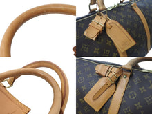 画像をギャラリービューアに読み込む, LOUIS VUITTON ルイヴィトン キーポル60 ボストンバッグ M41422 モノグラム ブラウン PVCコーティングキャンバス ヌメ革 美品 中古 4c072979