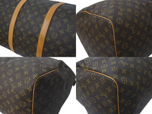 画像をギャラリービューアに読み込む, LOUIS VUITTON ルイヴィトン キーポル60 ボストンバッグ M41422 モノグラム ブラウン PVCコーティングキャンバス ヌメ革 美品 中古 4c072979