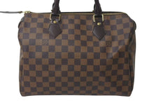 画像をギャラリービューアに読み込む, 極美品 LOUIS VUITTON ルイヴィトン スピーディ30 ハンドバッグ ダミエ N41531 ゴールド金具 ブラウン 中古 4c072991