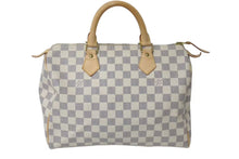 画像をギャラリービューアに読み込む, LOUIS VUITTON ルイヴィトン ダミエ アズール スピーディ 30 ハンドバッグ N41374 美品 中古 4c072992