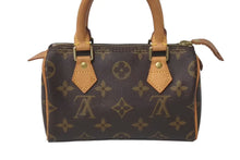 画像をギャラリービューアに読み込む, 極美品 LOUIS VUITTON ルイヴィトン ミニスピーディ ハンドバッグ モノグラム M41534 PVC ブラウン ゴールド金具 中古 4c073005