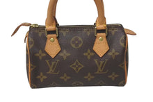 画像をギャラリービューアに読み込む, 極美品 LOUIS VUITTON ルイヴィトン ミニスピーディ ハンドバッグ モノグラム M41534 PVC ブラウン ゴールド金具 中古 4c073005
