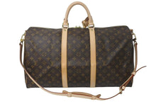 画像をギャラリービューアに読み込む, 極美品 LOUIS VUITTON ルイヴィトン キーポル バンドリエール 50 ボストンバッグ M41416 モノグラム ブラウン 中古 4c073010