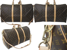 画像をギャラリービューアに読み込む, 極美品 LOUIS VUITTON ルイヴィトン キーポル バンドリエール 50 ボストンバッグ M41416 モノグラム ブラウン 中古 4c073010