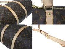 画像をギャラリービューアに読み込む, 極美品 LOUIS VUITTON ルイヴィトン キーポル バンドリエール 50 ボストンバッグ M41416 モノグラム ブラウン 中古 4c073010