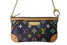 画像をギャラリービューアに読み込む, 極美品 LOUIS VUITTON ルイヴィトン ポーチ M60097 ポシェット ミラMM モノグラムマルチカラー ブラック 中古 4c073013