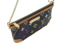 画像をギャラリービューアに読み込む, 極美品 LOUIS VUITTON ルイヴィトン ポーチ M60097 ポシェット ミラMM モノグラムマルチカラー ブラック 中古 4c073013