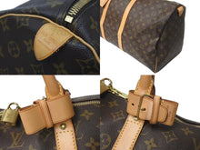 画像をギャラリービューアに読み込む, LOUIS VUITTON ルイヴィトン キーポル55 ボストンバッグ M41424 モノグラム PVCコーティングキャンバス ヌメ革 ブラウン 美品 中古 4c073017