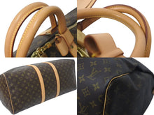 画像をギャラリービューアに読み込む, LOUIS VUITTON ルイヴィトン キーポル55 ボストンバッグ M41424 モノグラム PVCコーティングキャンバス ヌメ革 ブラウン 美品 中古 4c073017