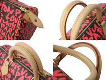 画像をギャラリービューアに読み込む, 極美品 LOUIS VUITTON ルイヴィトン モノグラム グラフィティ スピーディ30 ハンドバッグ M93704 ピンク PVC ヌメ革 中古 4c073019
