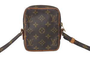 LOUIS VUITTON ルイヴィトン ミニダヌーブ ショルダーバッグ M45268 ブラウン モノグラム PVC レザー 美品 中古 4c073026