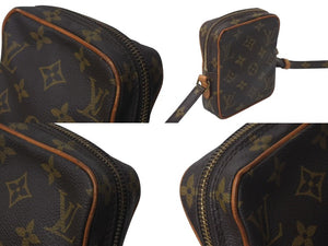 LOUIS VUITTON ルイヴィトン ミニダヌーブ ショルダーバッグ M45268 ブラウン モノグラム PVC レザー 美品 中古 4c073026