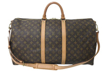 画像をギャラリービューアに読み込む, 極美品 LOUIS VUITTON ルイヴィトン キーポルバンドリエール55 ボストンバッグ M41414 モノグラム PVCコーティングキャンバス ヌメ革 ブラウン 中古 4c073040