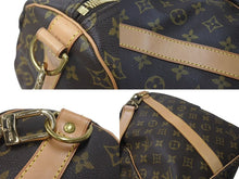 画像をギャラリービューアに読み込む, 極美品 LOUIS VUITTON ルイヴィトン キーポルバンドリエール55 ボストンバッグ M41414 モノグラム PVCコーティングキャンバス ヌメ革 ブラウン 中古 4c073040