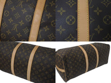 画像をギャラリービューアに読み込む, 極美品 LOUIS VUITTON ルイヴィトン キーポルバンドリエール55 ボストンバッグ M41414 モノグラム PVCコーティングキャンバス ヌメ革 ブラウン 中古 4c073040