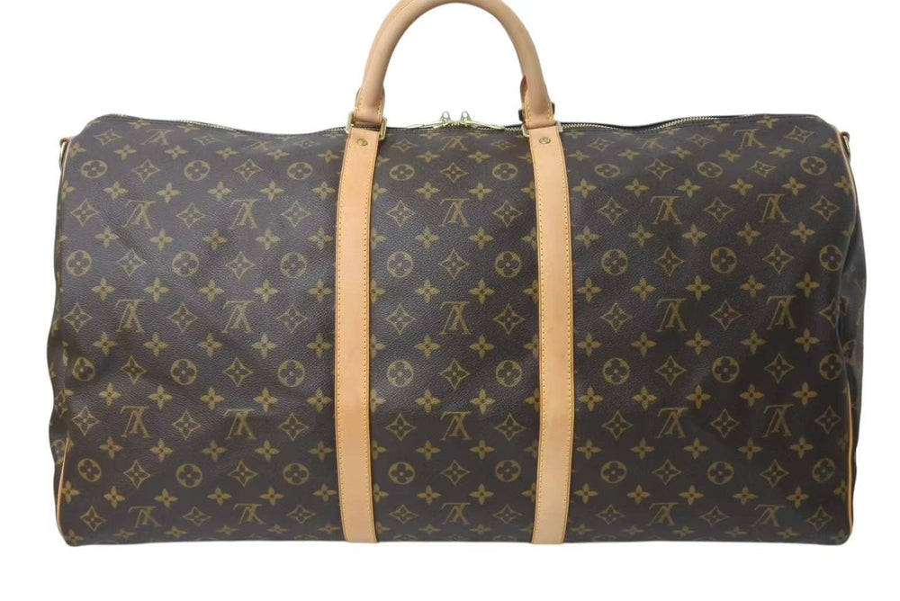 Very good condition LOUIS VUITTON Keepall Bandouliere 60 Boston bag M41412 Monogram PVC tanned leather Brown Used 4c073041