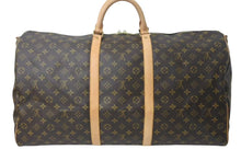 画像をギャラリービューアに読み込む, LOUIS VUITTON ルイヴィトン キーポルバンドリエール60 ボストンバッグ M41412 モノグラム PVC ヌメ革 ブラウン 美品 中古 4c073041