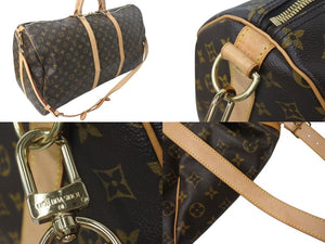 Very good condition LOUIS VUITTON Keepall Bandouliere 60 Boston bag M41412 Monogram PVC tanned leather Brown Used 4c073041