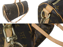 画像をギャラリービューアに読み込む, LOUIS VUITTON ルイヴィトン キーポルバンドリエール60 ボストンバッグ M41412 モノグラム PVC ヌメ革 ブラウン 美品 中古 4c073041