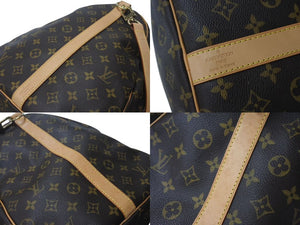 Very good condition LOUIS VUITTON Keepall Bandouliere 60 Boston bag M41412 Monogram PVC tanned leather Brown Used 4c073041
