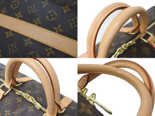 画像をギャラリービューアに読み込む, LOUIS VUITTON ルイヴィトン キーポルバンドリエール60 ボストンバッグ M41412 モノグラム PVC ヌメ革 ブラウン 美品 中古 4c073041