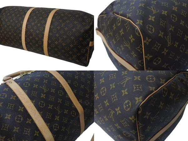 Very good condition LOUIS VUITTON Keepall Bandouliere 60 Boston bag M41412 Monogram PVC tanned leather Brown Used 4c073041
