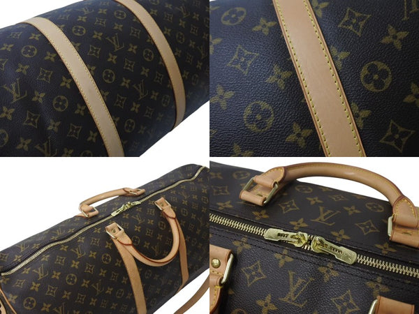 Very good condition LOUIS VUITTON Keepall Bandouliere 60 Boston bag M41412 Monogram PVC tanned leather Brown Used 4c073041