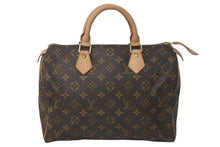 画像をギャラリービューアに読み込む, LOUIS VUITTON ルイヴィトン スピーディ30 ハンドバッグ M41526 モノグラムキャンバス ブラウン ゴールド金具 美品 中古 4c073050
