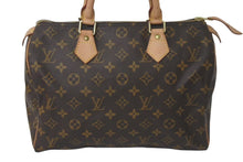 画像をギャラリービューアに読み込む, LOUIS VUITTON ルイヴィトン スピーディ30 ハンドバッグ M41526 モノグラムキャンバス ブラウン ゴールド金具 美品 中古 4c073050