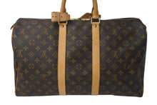 画像をギャラリービューアに読み込む, LOUIS VUITTON ルイヴィトン モノグラム キーポル45 ボストンバッグ M41428 PVCコーティングキャンバス ヌメ革 ブラウン ゴールド金具 美品 中古 4c073051