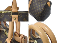 画像をギャラリービューアに読み込む, LOUIS VUITTON ルイヴィトン モノグラム キーポル45 ボストンバッグ M41428 PVCコーティングキャンバス ヌメ革 ブラウン ゴールド金具 美品 中古 4c073051