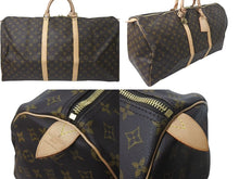 画像をギャラリービューアに読み込む, LOUIS VUITTON ルイヴィトン キーポル60 ボストンバッグ M41422 モノグラム ブラウン PVCコーティングキャンバス ヌメ革 美品 中古 4c073055
