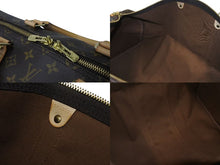 画像をギャラリービューアに読み込む, LOUIS VUITTON ルイヴィトン キーポル55 ボストンバッグ M41424 モノグラム PVCコーティングキャンバス ヌメ革 ブラウン 美品 中古 4c073057