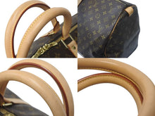 画像をギャラリービューアに読み込む, LOUIS VUITTON ルイヴィトン キーポル55 ボストンバッグ M41424 モノグラム PVCコーティングキャンバス ヌメ革 ブラウン 美品 中古 4c073057