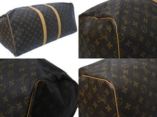 画像をギャラリービューアに読み込む, LOUIS VUITTON ルイヴィトン キーポル55 ボストンバッグ M41424 モノグラム PVCコーティングキャンバス ヌメ革 ブラウン 美品 中古 4c073057