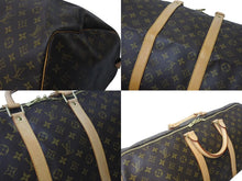 画像をギャラリービューアに読み込む, LOUIS VUITTON ルイヴィトン キーポル55 ボストンバッグ M41424 モノグラム PVCコーティングキャンバス ヌメ革 ブラウン 美品 中古 4c073057