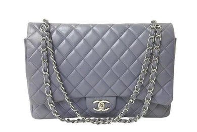 CHANEL シャネル チェーンショルダーバッグ マトラッセ30 Wフラップ A58600 パープル系 15番台 中古 4c073060