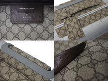 画像をギャラリービューアに読み込む, GUCCI グッチ キャビントロリー スーツケース キャリー GGスプリーム キャンバス アルミニウム ベージュ 美品 中古 4c073063