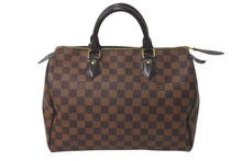 画像をギャラリービューアに読み込む, LOUIS VUITTON ルイヴィトン スピーディ30 ハンドバッグ ダミエ N41531 ゴールド金具 ブラウン 美品 中古 4c073064