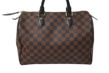 画像をギャラリービューアに読み込む, LOUIS VUITTON ルイヴィトン スピーディ30 ハンドバッグ ダミエ N41531 ゴールド金具 ブラウン 美品 中古 4c073064