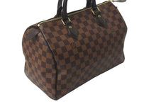 画像をギャラリービューアに読み込む, LOUIS VUITTON ルイヴィトン スピーディ30 ハンドバッグ ダミエ N41531 ゴールド金具 ブラウン 美品 中古 4c073064