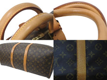 画像をギャラリービューアに読み込む, LOUIS VUITTON ルイヴィトン キーポル55 ボストンバッグ M41424 モノグラム PVCコーティングキャンバス ヌメ革 ブラウン 美品 中古 4c073071