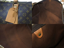 画像をギャラリービューアに読み込む, LOUIS VUITTON ルイヴィトン キーポル55 ボストンバッグ M41424 モノグラム PVCコーティングキャンバス ヌメ革 ブラウン 美品 中古 4c073071