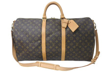 画像をギャラリービューアに読み込む, LOUIS VUITTON ルイヴィトン モノグラム キーポルバンドリエール55 M41414 ボストンバック ブラウン 美品 中古 4c073072
