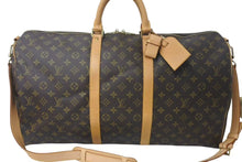 画像をギャラリービューアに読み込む, LOUIS VUITTON ルイヴィトン モノグラム キーポルバンドリエール55 M41414 ボストンバック ブラウン 美品 中古 4c073072