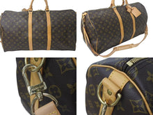 画像をギャラリービューアに読み込む, LOUIS VUITTON ルイヴィトン モノグラム キーポルバンドリエール55 M41414 ボストンバック ブラウン 美品 中古 4c073072