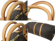 画像をギャラリービューアに読み込む, LOUIS VUITTON ルイヴィトン モノグラム キーポルバンドリエール55 M41414 ボストンバック ブラウン 美品 中古 4c073072