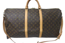 画像をギャラリービューアに読み込む, LOUIS VUITTON ルイヴィトン キーポル60 ボストンバッグ M41422 モノグラム ブラウン PVC ヌメ革 レザー 美品 中古 4c073073