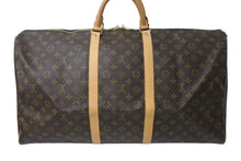 画像をギャラリービューアに読み込む, LOUIS VUITTON ルイヴィトン キーポル60 ボストンバッグ M41422 モノグラム ブラウン PVC ヌメ革 レザー 美品 中古 4c073073