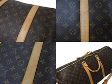 画像をギャラリービューアに読み込む, LOUIS VUITTON ルイヴィトン キーポル60 ボストンバッグ M41422 モノグラム ブラウン PVC ヌメ革 レザー 美品 中古 4c073073